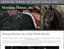 Tablet Screenshot of montanahorses.com